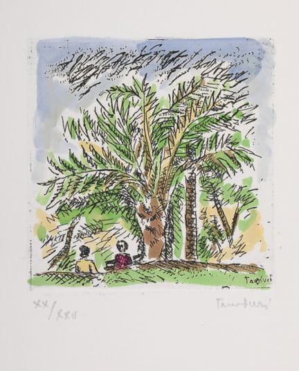 Orfeo TAMBURI (1910-1994)
Paysage et femme à la to