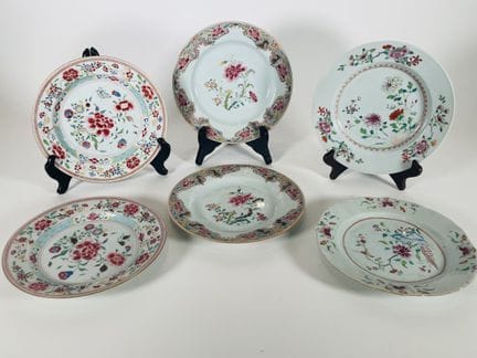 6 assiettes en porcelaine de Chine, Compagnie des 