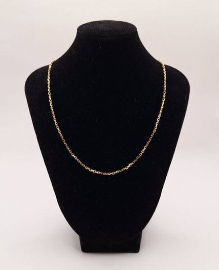 Chaine en or jaune 9K 375‰, maille forçat limée, m