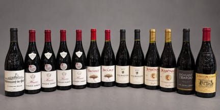 13 Bouteilles de Vins divers de France. Vendus en 