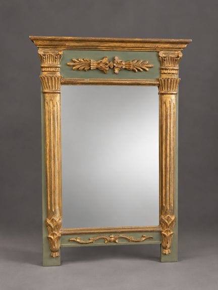 Lot comprenant :
- Miroir rectangulaire en bois pa