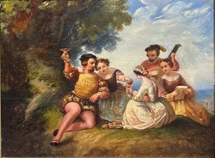 École du XIXe siècle
Scène galante dans le style t
