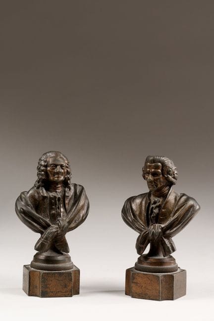 France, XIXe siècle
Voltaire et Rousseau
Paire de 