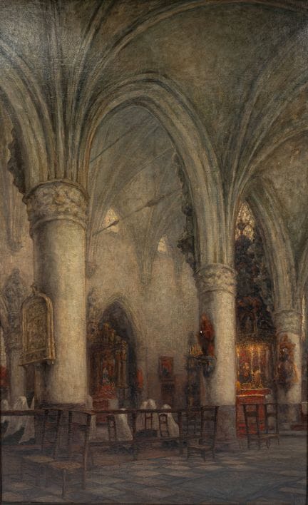 Ernest FAUT (1879-1961) Dans le style de. Huile su