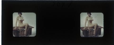 Rare Antique c. 1920s French Erotic Stereoview Fil