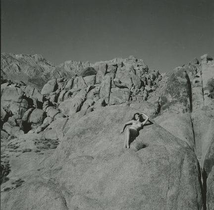 ANDRE DE DIENES Vintage Photo 1950s-1960s Nude Stu