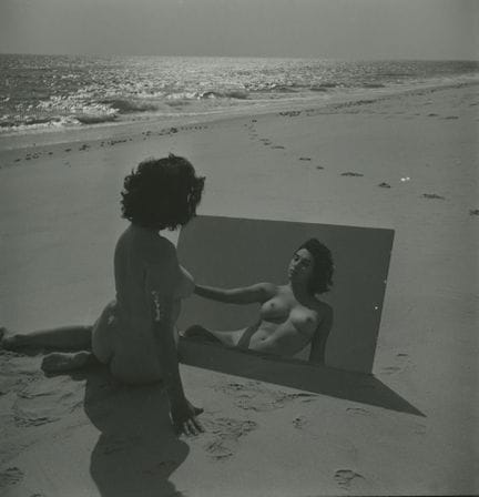 ANDRE DE DIENES Vintage Photo 1950s-1960s Nude Stu