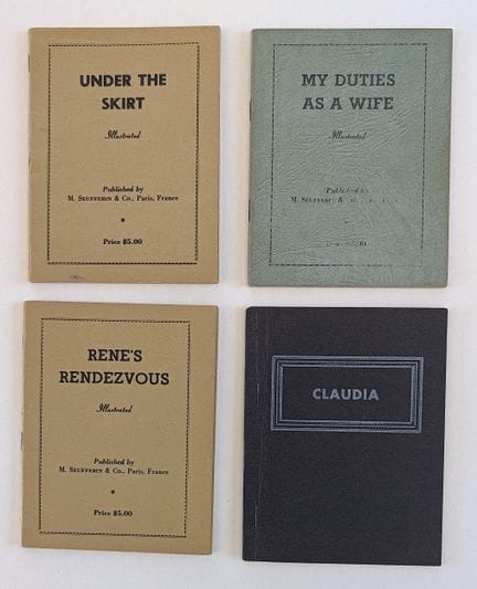 4 Vintage 1950s French Erotic Pulp Booklets M. Seu