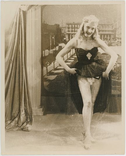 Vintage 1950s Burlesque Pin-Up Studio Glamour Silv