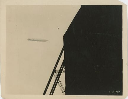 Historisches Foto eines Goodyear-Zeppelin-Luftschi