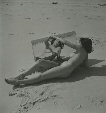 ANDRE DE DIENES Vintage Photo 1950s-1960s Nude Stu