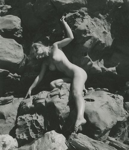 ANDRE DE DIENES Vintage Photo 1950s-1960s Nude Stu