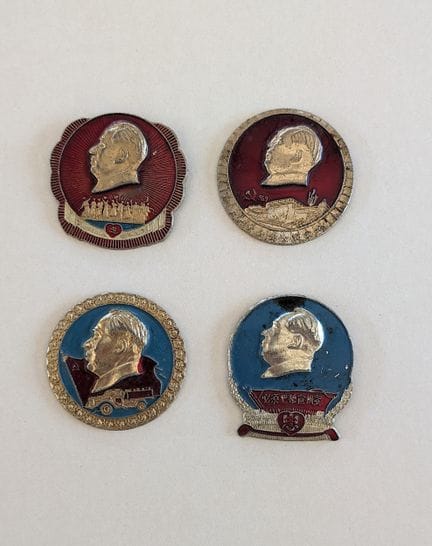 4 Vintage Chinese Cultural Revolution Chairman Mao
