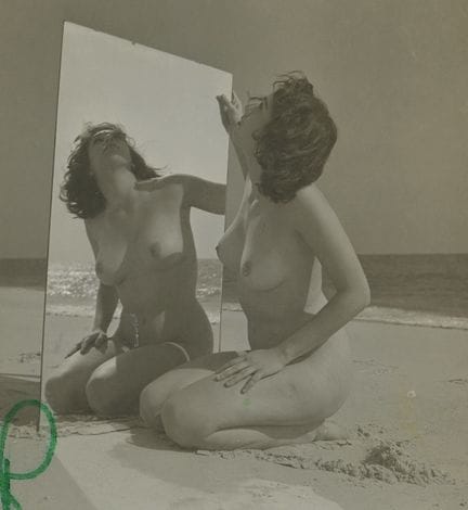 ANDRE DE DIENES Vintage Photo 1950s-1960s Nude Stu