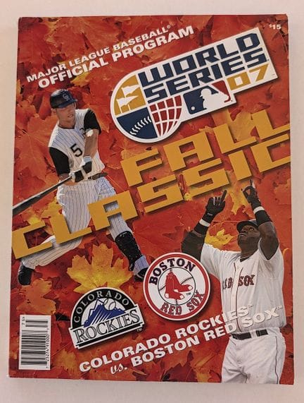 2007 MLB World Series Official Program: Boston Red