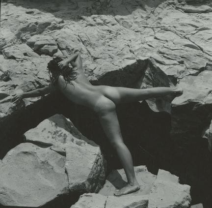 ANDRE DE DIENES Vintage Photo 1950s-1960s Nude Stu
