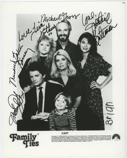 "Family Ties" Cast Hand-Signed 1988 Official Param
