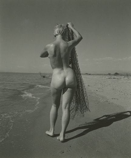 ANDRE DE DIENES Vintage Photo 1950s-1960s Nude Stu
