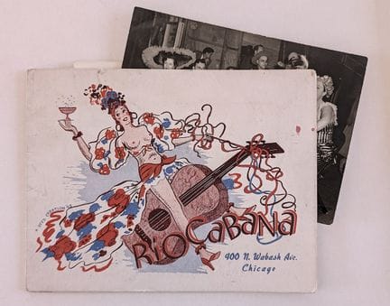 c. 1943 Rio Cabana Chicago Nightclub Souvenir Fold