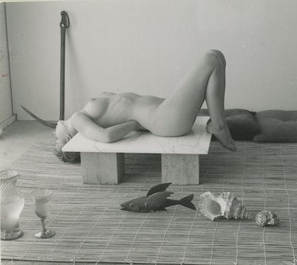 ANDRE DE DIENES Vintage Photo 1950s-1960s Nude Stu