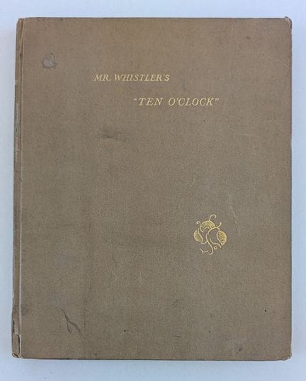 1917 Thomas Bird Mosher Edition "Ten O'Clock" by J