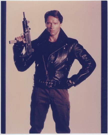 Vintage-Pressefoto von Arnold Schwarzenegger aus „