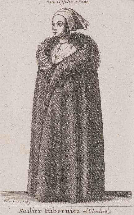 W. HOLLAR (1607-1677), Donna irlandese con cappott