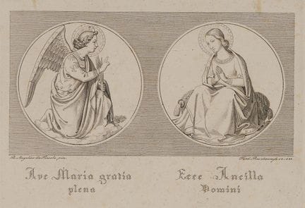 F. RUSCHEWEYH (*1785) da ANGELICO (*1395), L’Annun