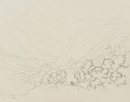 E. BRETENIÈRES (*1804), Rovine di Château Unspunne
