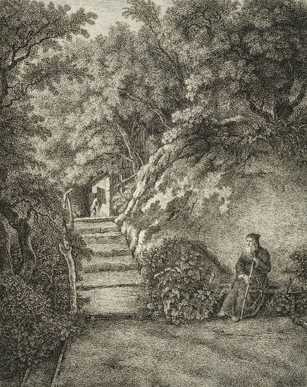 J. STEINER (1757-1818), Un eremita nella foresta, 