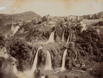 Anonimo (XIX secolo), Le cascate di Tivoli, 1880 c