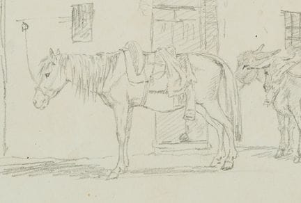 R. WINTER (1784-1852), Taberna en Asís,  1829, láp