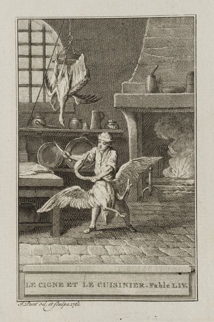 J. PUNT (1711-1779), The Swan and the Cook,  1761,