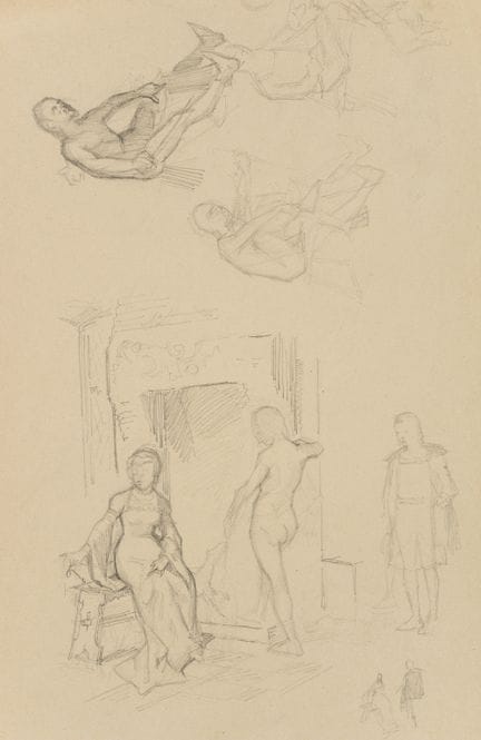 E. RONDAHL (1858-1914), Estudios de figuras, Dama 