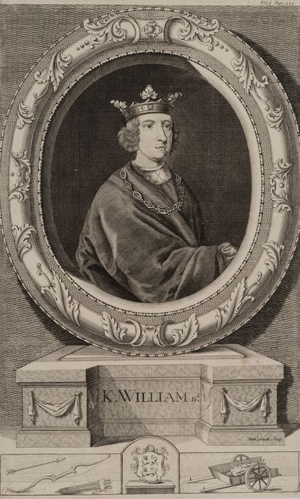 J. SMITH (1733-1759), King Wilhelm II in the Oval,