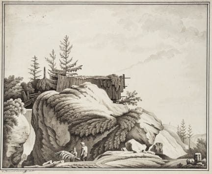 A. REMMELMANN (*1775), Campesinos de montaña en un