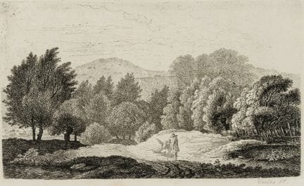 A. WINTER (18th), Two walkers in a landscape with 