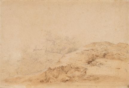 L. HARTMANN (1835-1902), Paesaggio collinare, 1855