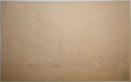 H. SCHÖNFELD (*1809), Viena vista desde el Prater 