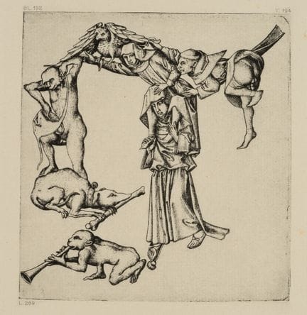 Según el monogramista MEISTER ES (*1450), Alfabeto