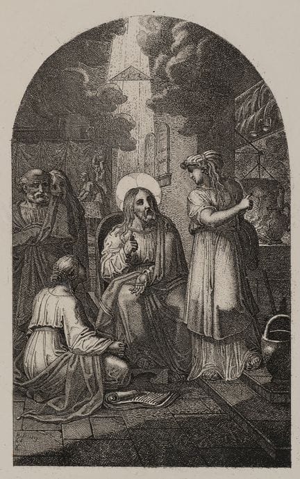 K. RUSS (1779-1843), La lavanda dei piedi di Crist