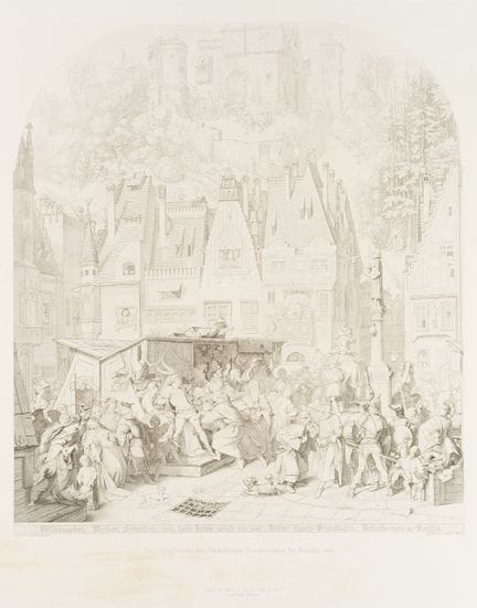 J. THAETER (*1804) da SCHWIND (*1804), Il corteo n