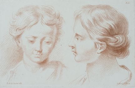 D. BERGER (*1744) after SUEUR (*1691), Head studie