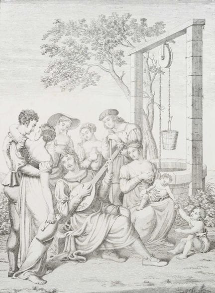 J. PEROUX (1771-1849), Il menestrello Frauenlob,  