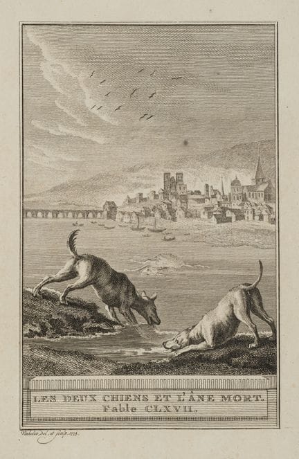 R. VINKELES (1741-1816), Two dogs and a dead donke