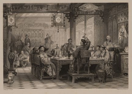 G. PATERSON (*1845) da ALLOM (*1804), Banchetto ci
