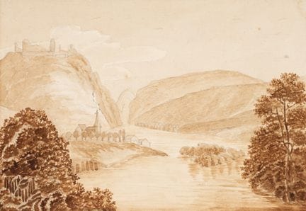 Sconosciuto (XIX), Valle del fiume con paesaggio g