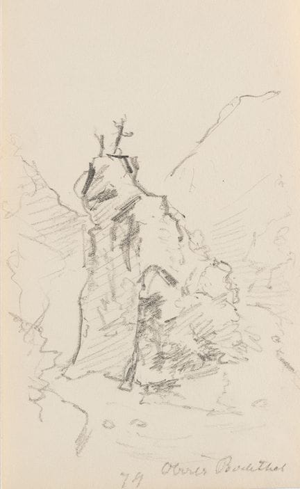 Sconosciuto (XIX), Rocce nella valle di Bode, 1874