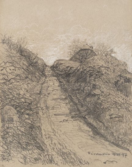 A. KAPFHAMMER (*1867), Camino cerca de Fürstenstei