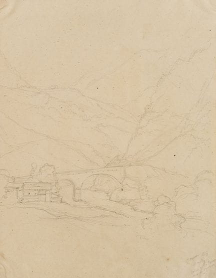 E. BRETENIÈRES (*1804), Ponte nella valle della Re